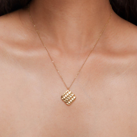 Abstract Golden Necklace