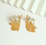 Golden Curtain Earrings