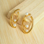 Mismatched Pearl Duo Earrings