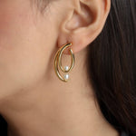Mismatched Pearl Duo Earrings