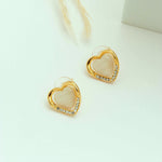 Milky Heart Earrings