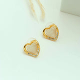 Milky Heart Earrings
