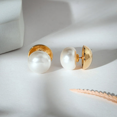 Classy Pearl Two Sided Earrings