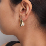 Golden earrings with Pearl Back