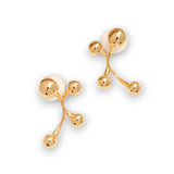 Golden Molecular Earrings