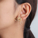 Golden Knotted Earrings