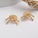 Golden Knotted Earrings