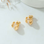 Golden Front Back Earrings