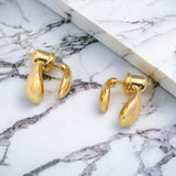 Golden Front Back Earrings