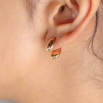 Golden Front Back Earrings