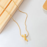 Golden Criss Cross Necklace