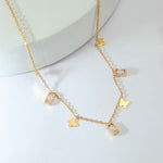 Golden Butterflies Necklace