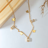 Golden Butterflies Necklace