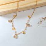 Golden Butterflies Necklace