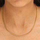 Cylinderical Golden Necklace