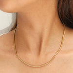 Cylinderical Golden Necklace