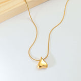 Reverse Heart Golden Necklace