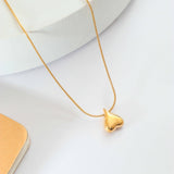 Reverse Heart Golden Necklace