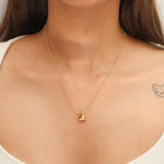 Reverse Heart Golden Necklace