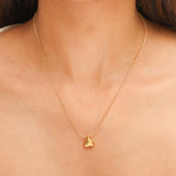 Reverse Heart Golden Necklace