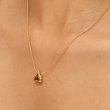 Reverse Heart Golden Necklace