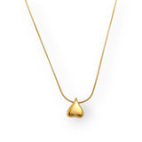 Reverse Heart Golden Necklace