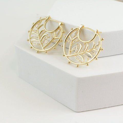 Golden Filigree Earrings (18k Gold Plated)